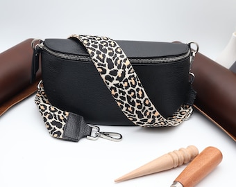 Leder Umhängetasche, Bauchtasche mit Taschenriemen, Umhängetasche, Bauchtasche Damen,  Crossbody bag, purse strap crossbody