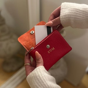Customized Leather wallet , Ideal Gift for Her, leather wallet for woman , Personalized Leather Wallet for her . Gift for her