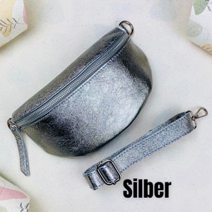 Bum Bag Leather Gold , Bum Bag Leather Silver Silver
