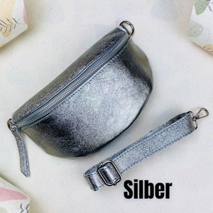 Sac banane cuir doré, sac banane cuir argent Silver