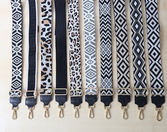 Bag strap, wide shoulder strap, adjustable shoulder straps, interchangeable strap for bum bags,