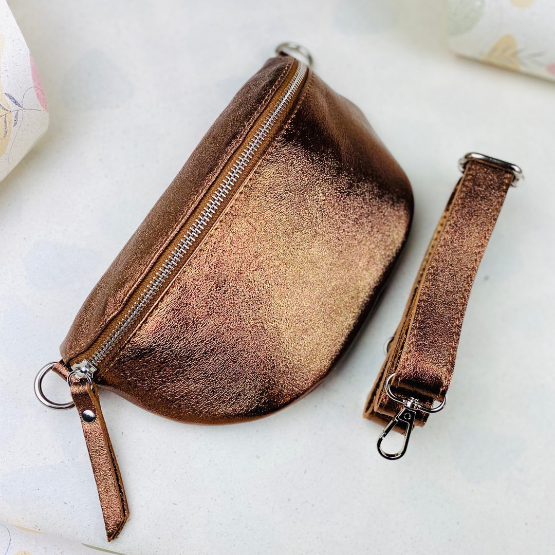 Women's Belt Bag With Leather Strap, Shoulder Bags, Women's Leather Bum