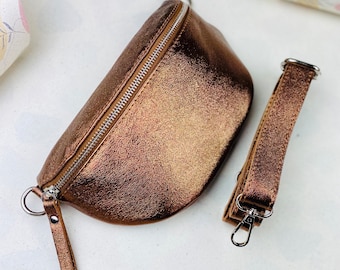 Damen Gürteltasche mit Ledergurt ,Umhängetaschen , Damen Bauchtasche Leder  , Damen Schultertache aus Leder ,Leder Umhängetaschen