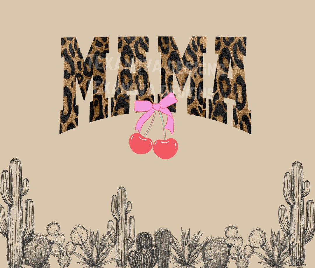 Cheetah Cherry Mama PNG - Etsy