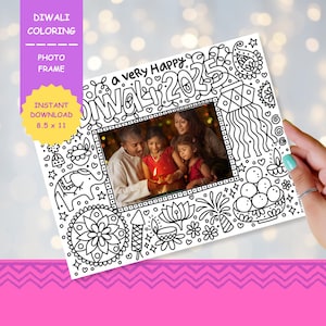 Printable Diwali kids coloring sheet | Diwali kids activity | Diwali party activity | Diwali gift | Memorable keepsake |  Instant download