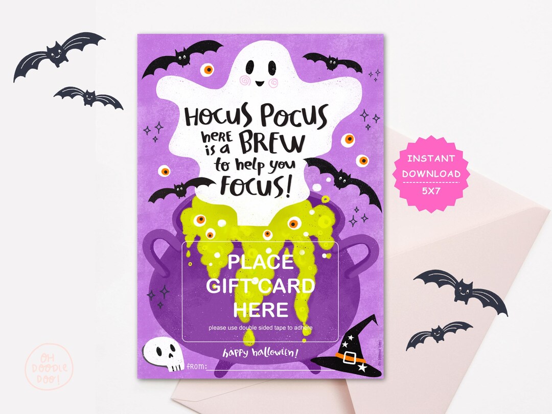 Halloween Treat Printable Gift Card Holder I Teacher, Co-worker, Nurse ...