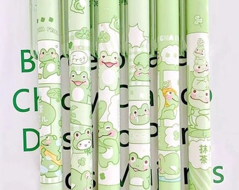 2 Pcs Cute Frog Pen Set Kawaii Pen Set, Cute Stationery, Unique School Supplies