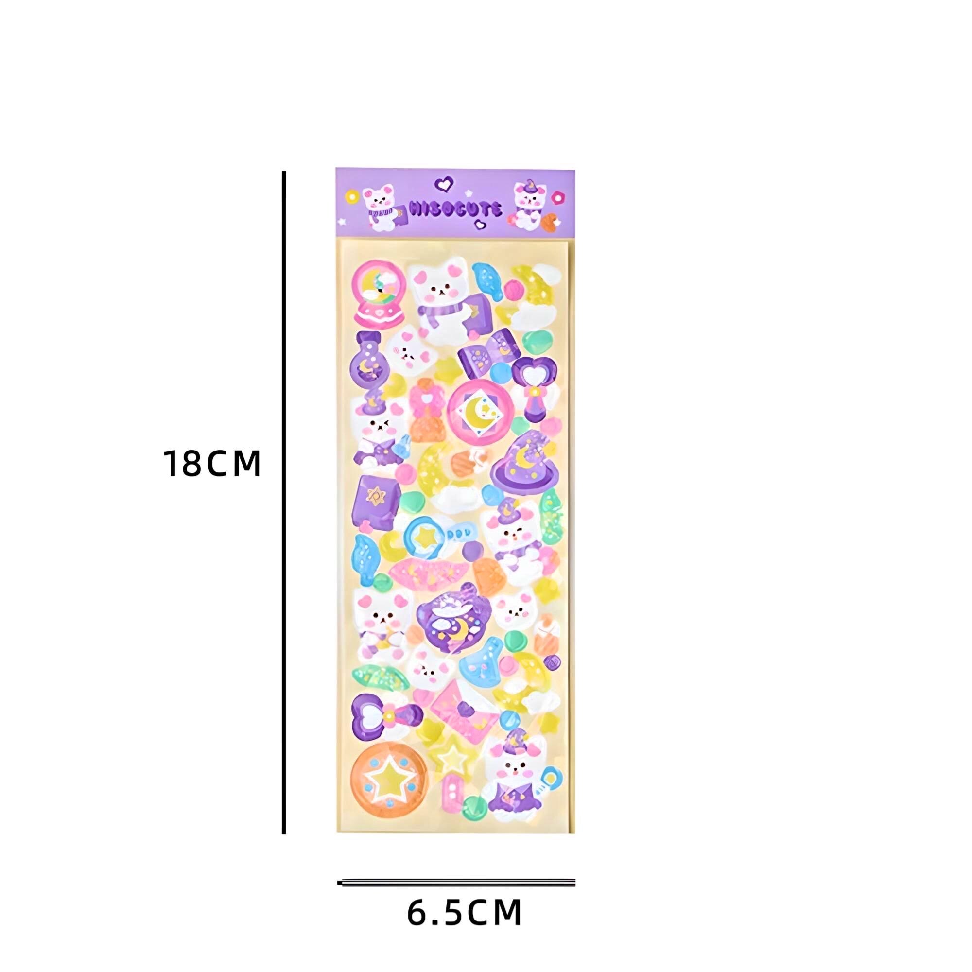 6 Blätter Tagebuch Sticker Aufkleber - Süß, Kawaii, Selbstklebend, Für Scrapbooking, Bullet Journal & Deko
