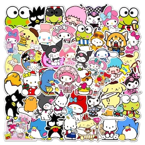 Kawaii Stickers Mixed Stickers Pack Waterproof Stickers for Laptop for Skateboard, Water Bottle, Computer, Guitar, Luggage Cute Anime ...