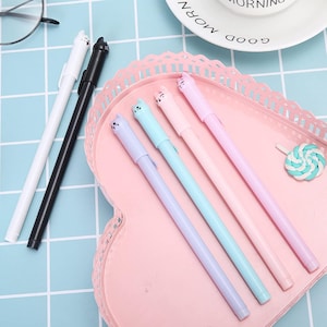 6Pcs Cat Pen Set | Kawaii Pen Set, Cute Stationery, Unique School Supplies