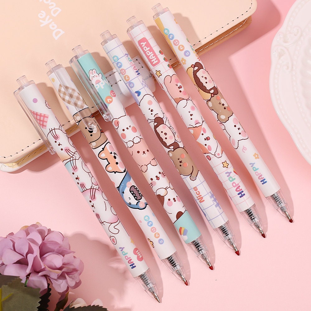 3-Pack Cute Fluffy Pens For Kids – Gel Pens With 6 Glitter Refills, Stocking Stuffers & School Supplies