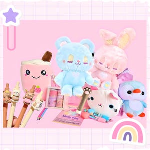 Nettes Geschenk für Kinder! Binky Bay Kawaii Box| Überraschungsbox Kawaii | Geschenk für sie | Schreibwaren Geschenkset| Versand am selben Tag | Niedliche Geschenke für Kinder