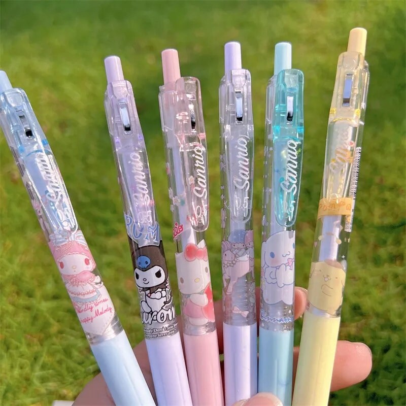 Acheter Stylo Gel dessin animé Kawaii, 6 pièces/ensemble 0.5mm, encre noire  pour étudiant, écriture, stylo neutre créatif et mignon, fournitures  scolaires de presse