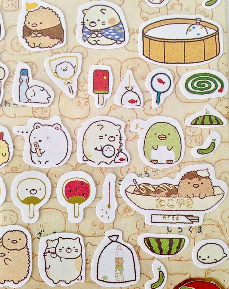 35 Cute Sumikko Gurashi Stickers, Journal Stickers, Kawaii Stickers [USA]