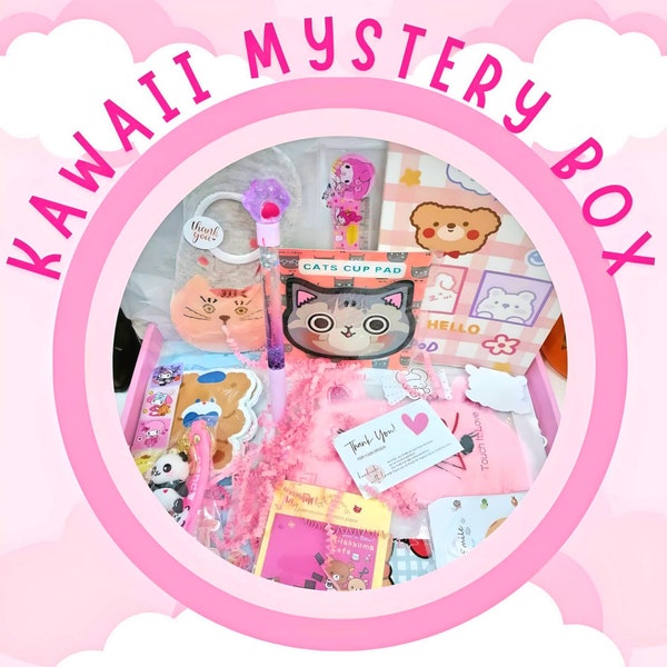 Kawaii Mystery Box! Kawaii stationery| Surprise Box Kawaii |Birthday gift for her| Stationery gift set| Same Day Dispatch| Cute Gifts