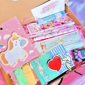 Cute Stationary Set, 25 Piece Gift For Kids, Kawaii Stickers, Cute Gift, Journal Scrapbooking, Stationery Set, Gift for Her