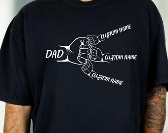 Comfort Colors Custom Father's Day Shirt: Personalized Fist Bump Sweatshirt