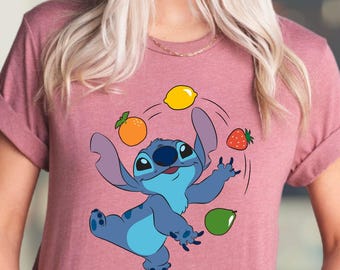 Disney Stitch Summer Tee, Kids Cartoon Movie Shirt