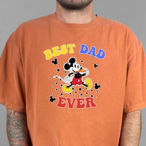Comfort Colors® Mickey Dad Shirt, Best Dad Ever Tee, Vintage Disney Father Shirt, Gift For Him, Cartoon Mouse Dad Tee, Park Day Shirt