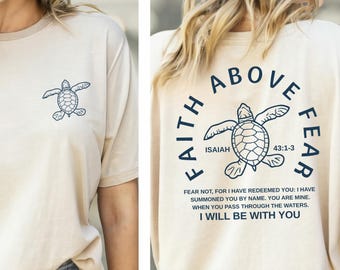 Sea Turtle Christian Shirt: Beachy Ocean Faith Tee