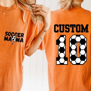 Comfort Colors® Custom Soccer Mama Shirt, Sports Mom Shirt, Gift Shirt For Sports Mom, Game Day Shirt, Soccer Mom Shirt, Soccer Mama Tee