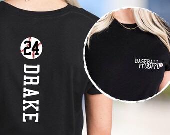 Custom Baseball Mom Shirt: Personalized Player Number Tee