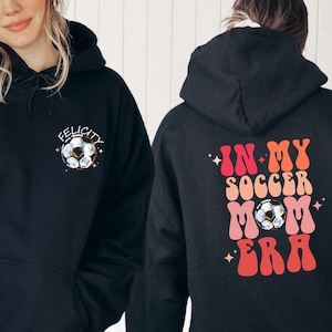 Retro Soccer Mom Hoodie: Personalized Sports Mama Sweatshirt