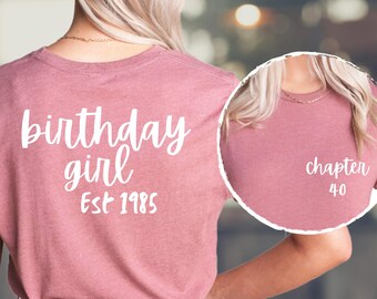 Custom Birthday Girl T-Shirt: Personalized Est. [Year] Party Tee
