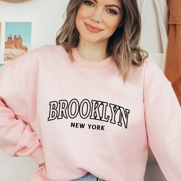 Brooklyn Sweatshirt, New York Hoodie, New Yorker Sweater, NY Travel Sweatshirt, Hometown Brooklyn Hoodie, New York Home Sweater