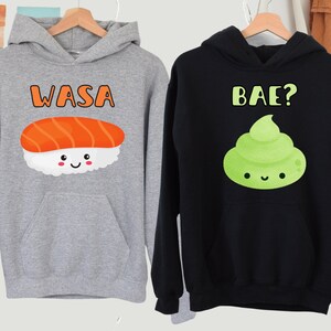 Couple Matching Sweatshirt, Wasa Bae Sweatshirt, Valentines Day Couple Hoodie, Funny Couple Shirt, Husband Wife Shirt, Gift For Girlfriend