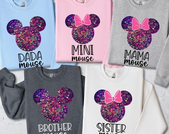 Custom Mouse Family Sweatshirt, Matching Disney Vacation Hoodie