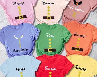 Seven Dwarfs Disney Family Trip Shirt, Halloween Costume