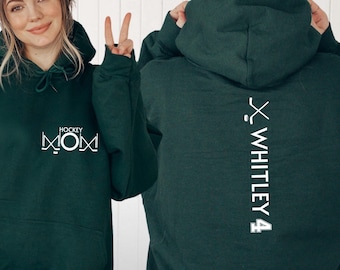 Personalized Hockey Mom Hoodie, Custom Sports Team Sweatshirt