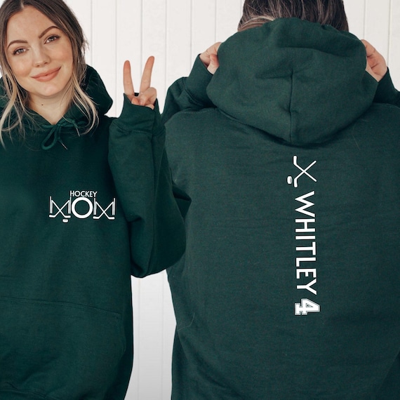 Personalized Hockey Mom Hoodie, Custom Sports Team Sweatshirt