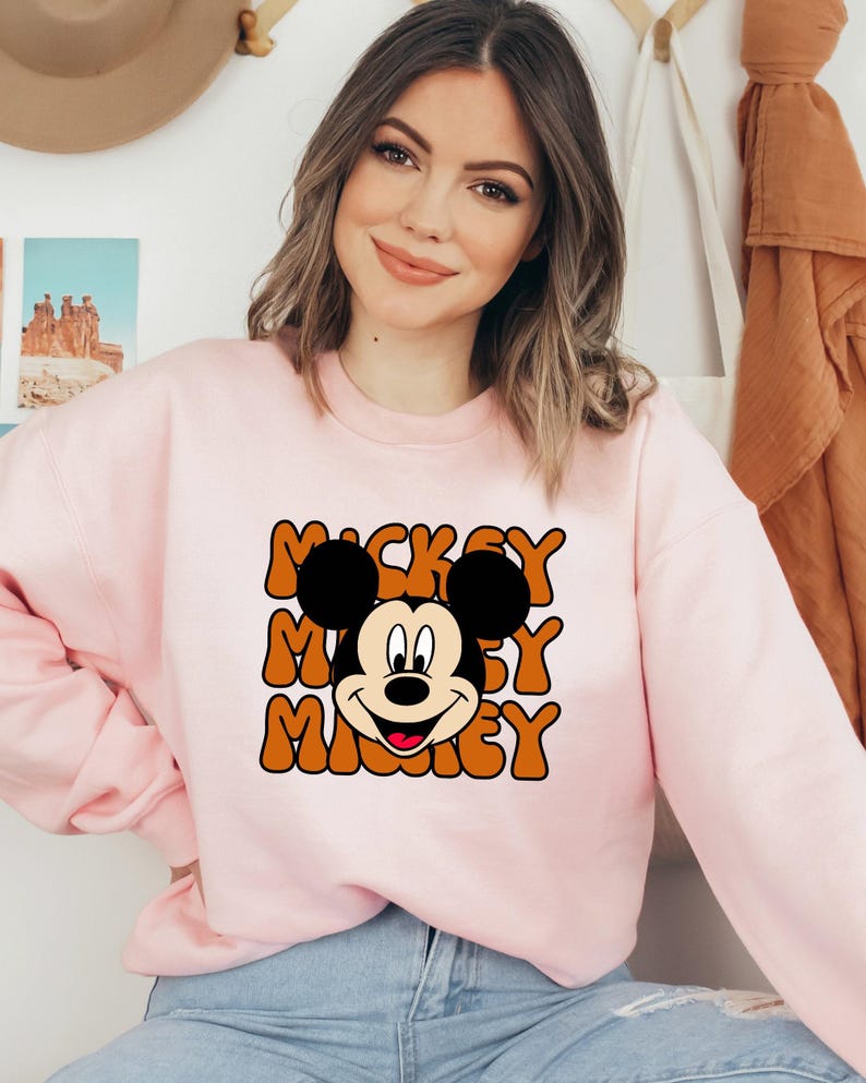 Disney Mickey Sweatshirt, Disney Mickey Head Hoodie, Disney Trip Sweatshirt, Disneyland Hoodie, Mickey Lover Hoodie, Gift For Disney Lovers image 1