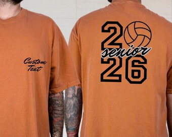 Comfort Colors Senior 2026 Sports T-Shirt: Custom Athlete Grad Sweatshirt