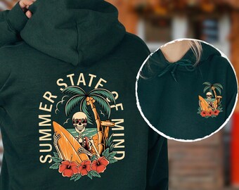 Spooky Surf Sweatshirt: Halloween Skeleton Surfer Hoodie