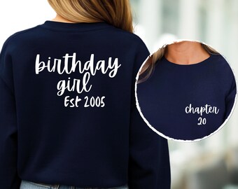 Custom Birthday Girl Sweatshirt: Personalized Est Year Hoodie