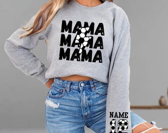 Personalized Soccer Mama Sweatshirt, Game Day Hoodie
