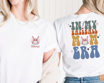 In My Baseball Mom Era Shirt - Custom Player Name Tee