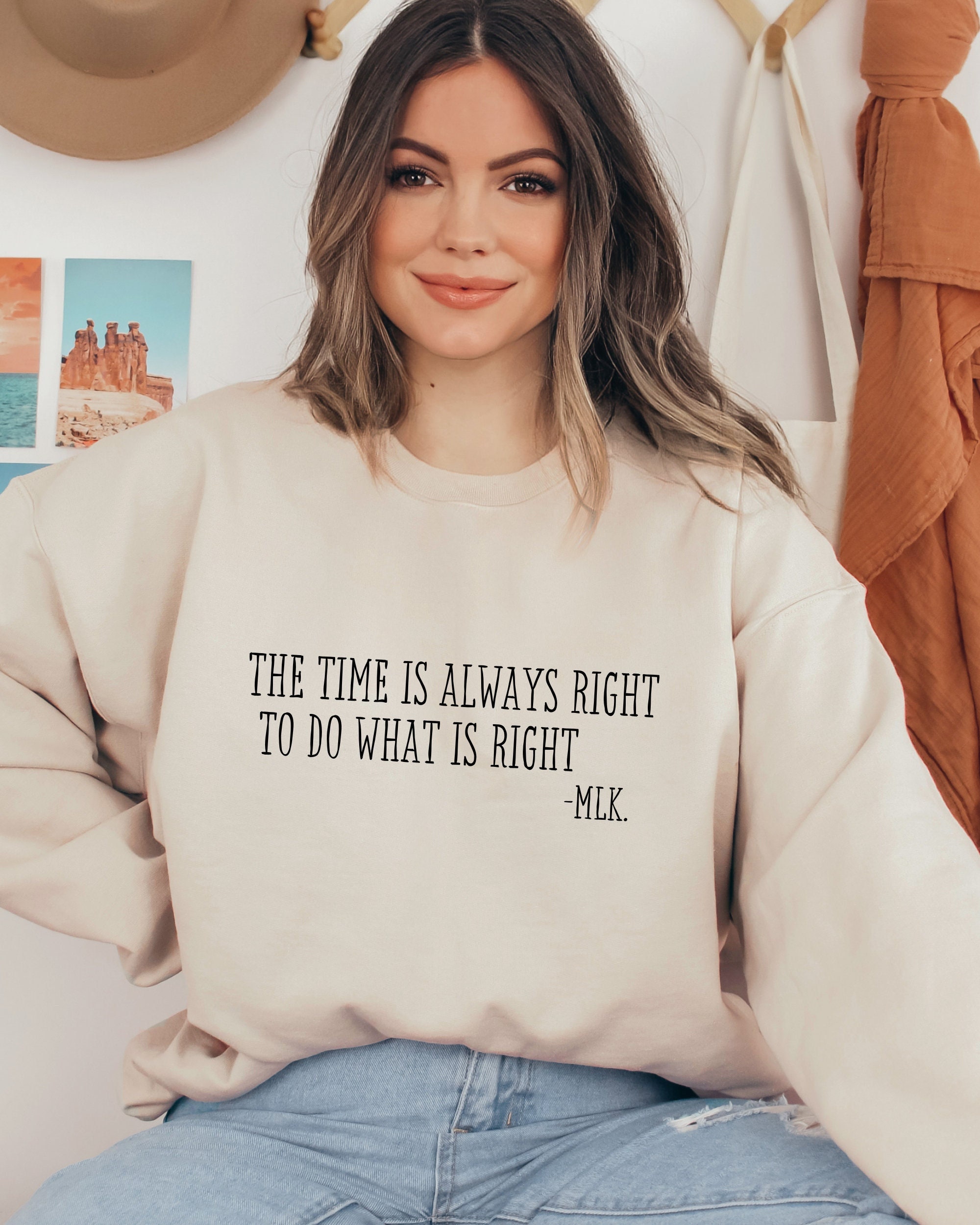 The Time Is Always Right To Do What Is Right Sweatshirt, Martin Luther King Hoodie, Motivational Sweater, Martin Luther King Day Sweatshirt