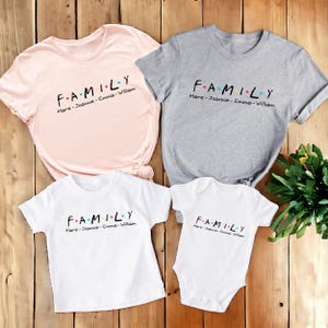 Custom Family Shirt, Family Group Shirt, Custom Name Shirt, Friends Theme Shirt, Custom Family Gift, Family Trip Shirt, Custom Matching Tees Bild 2