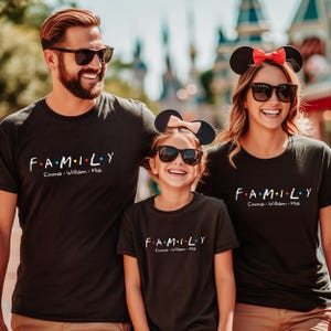 Custom Family Shirt, Family Group Shirt, Custom Name Shirt, Friends Theme Shirt, Custom Family Gift, Family Trip Shirt, Custom Matching Tees Bild 1