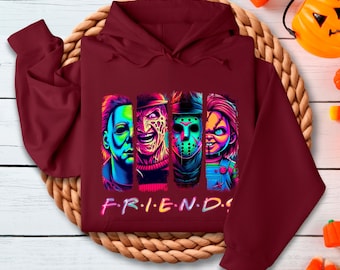 Chucky & Hannibal Sweatshirt: Horror Movie Friends Halloween Hoodie
