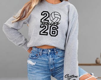 Custom Senior 2026 Sports Sweatshirt: Football, Basketball, Volleyball Hoodie