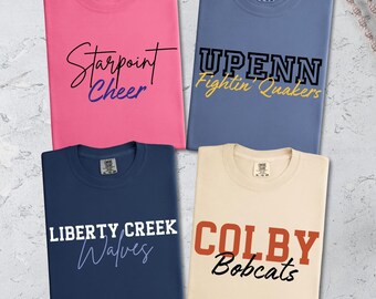 Camiseta escolar personalizada Comfort Colors: camiseta personalizada con mascota