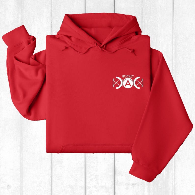 Custom Hockey Dad Hoodie, Personalized Hockey Fan Gift image 4
