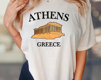 Camiseta Comfort Colors Atenas, Grecia: Sudadera de viaje retro