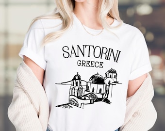 Santorini Greece Travel Shirt: Unisex Cotton Tee