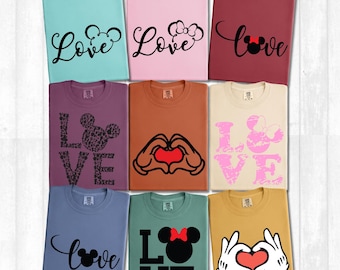 Comfort Colors Disney Love Shirt, Minnie Mouse Shirt, Disney Trip Shirt, Mickey Mouse T-Shirt, Disneyworld Shirt, Magic Kingdom Tee